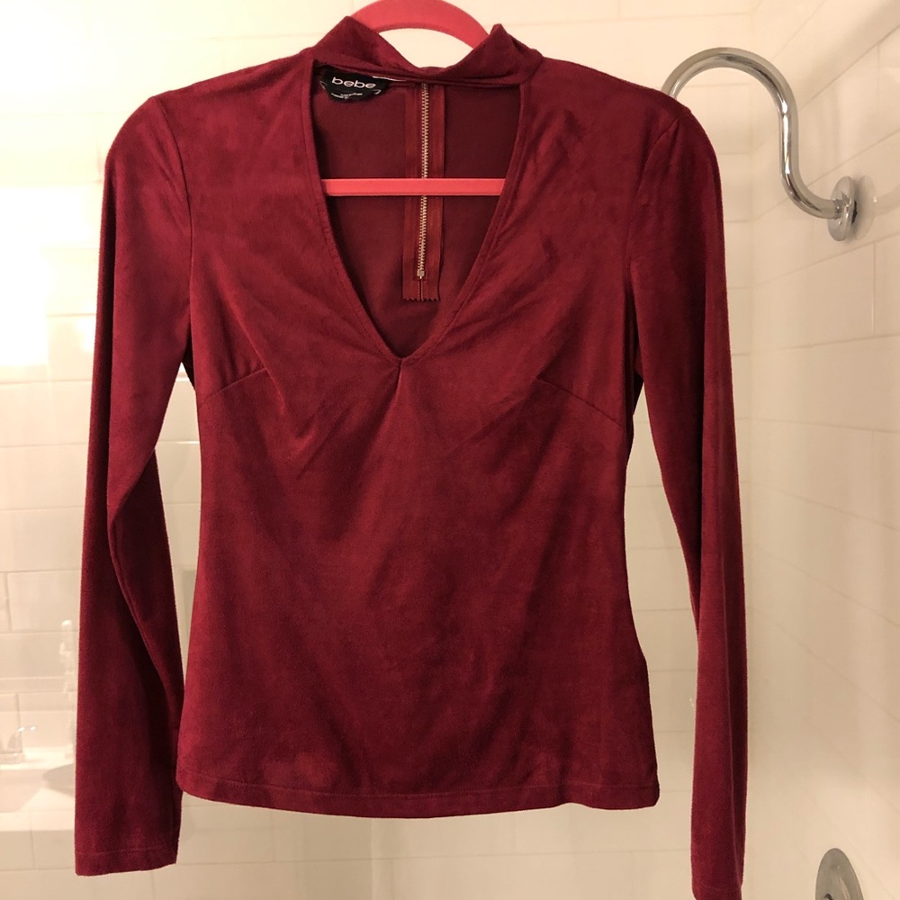 NWOT Bebe Velvet Sweater